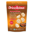 Drizzilicious Cinnamon Swirl Bites, Plant-Based Rice Crisps with Quinoa, Chia and Flax, Gluten-Free, Vegan, Non-GMO, 4 oz