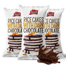 Lieber's Dark Chocolate Covered Rice Cakes, Gluten-Free, Dairy-Free, Kosher, 70 Calories per Serving, (3 Pack)