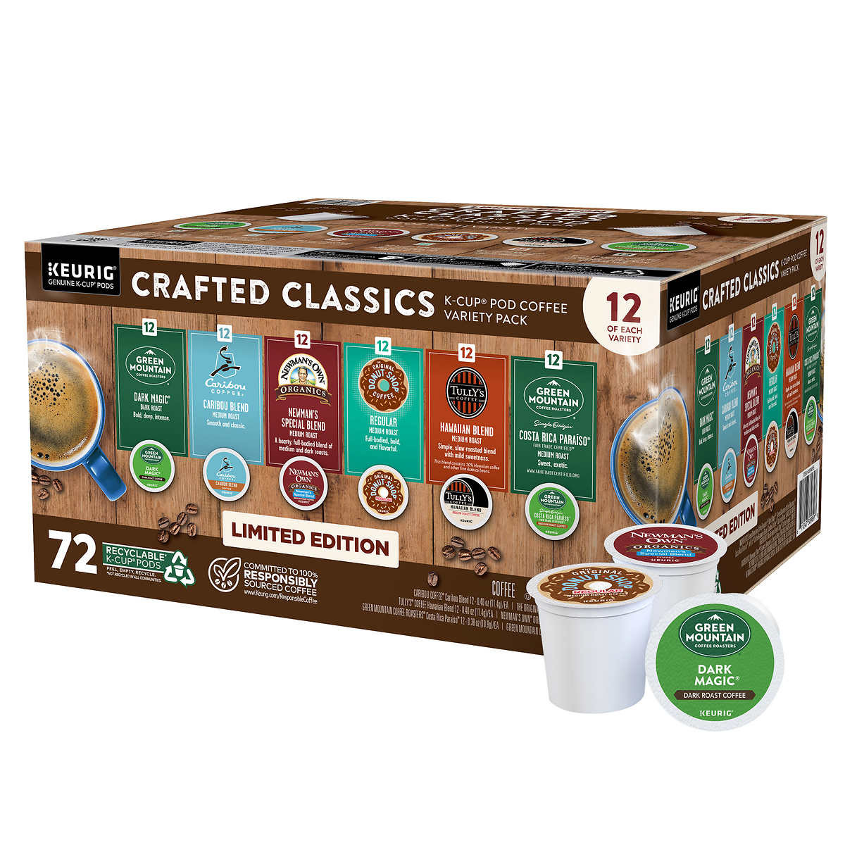 Keurig K-Cup Pods Crafted Classics Collection Variety Pack, 72 ct. - Whole  And Natural