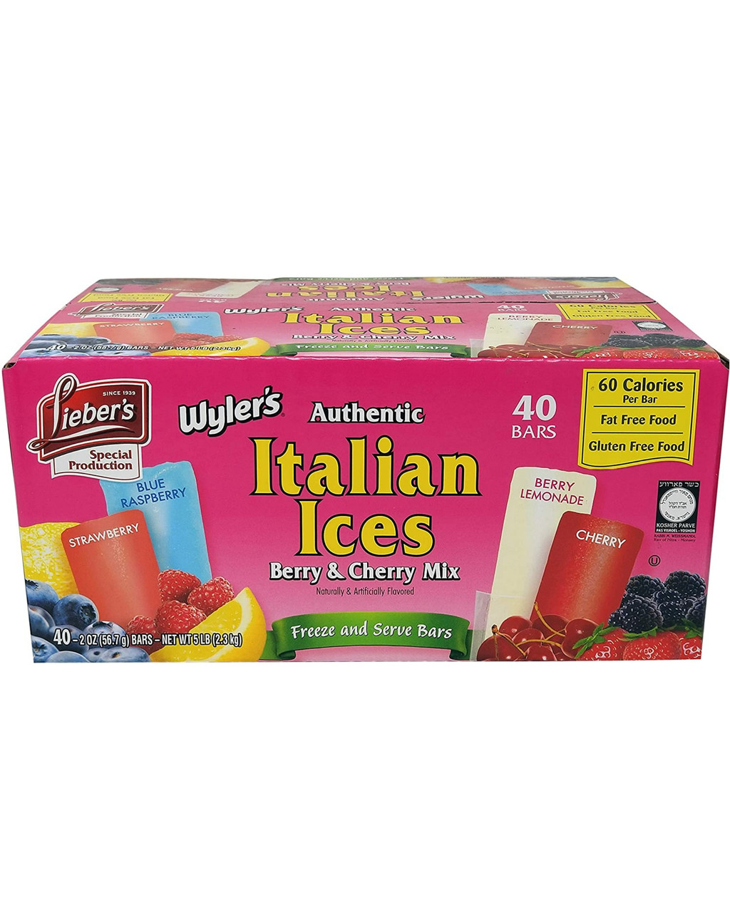 Wyler's Berry And Cherry Mix Italian Ices, 40 Count - Whole ...