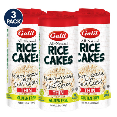 Galil Rice Cakes Thin Multigrain Rice Cakes Kosher for Passover, 3.1 oz. 