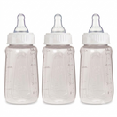 First Essentials by NUK Clear View 5 oz. Baby Bottles with Slow Flow Nipple, White (3-Pack)
