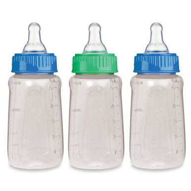 First Essentials by NUK 5 oz. Slow Flow Baby Bottles in Blue/Green, 3 Pack 