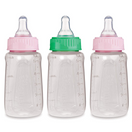 First Essentials by NUK 5 oz. Slow Flow Baby Bottles in Pink/Green, 3 Pack 
