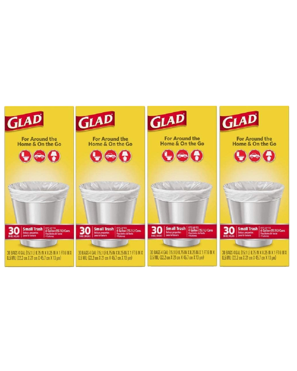 Glad 4-Gallons White Plastic Wastebasket Twist Tie Trash Bag (60-Count) in  the Trash Bags department at Lowes.com