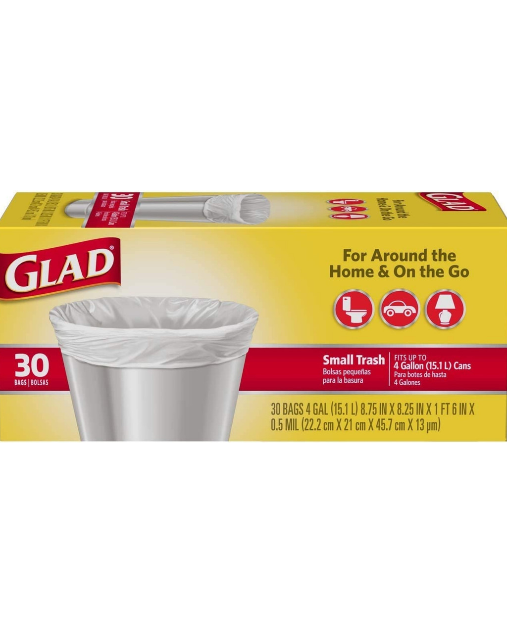 Amazon.com: Glad Tall Kitchen Protection Series Drawstring Trash Bags -13  Gallon Grey Trash Bag - 90 Count : Health & Household