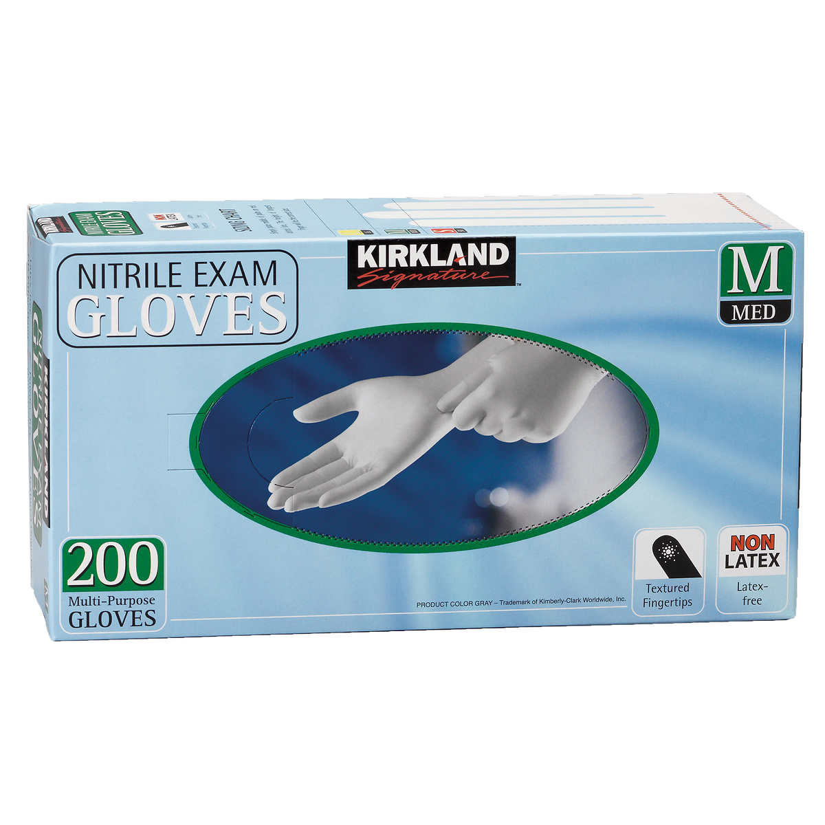 Kirkland Signature LatexFree Nitrile Exam MultiPurpose Gloves, Medium