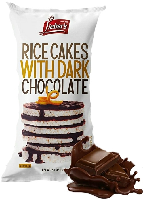 Lieber's Milk Chocolate Covered Rice Cakes, 3.1 oz (Pack of 16