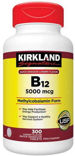 Kirkland Signature Quick Dissolve B-12 5000 mcg., 300 Tablets