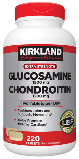 Kirkland Signature Glucosamine & Chondroitin, 220 Tablets