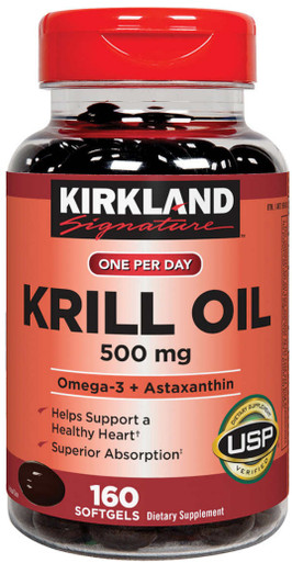 Kirkland Signature Krill Oil 500 mg., 160 Softgels