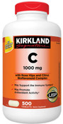 Kirkland Signature Vitamin C 1000 mg with Rose Hips and Citrus Bioflavonoids, 500 Tablets, Immune Support Supplement, USP Verified