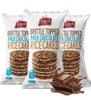 Lieber's Brittle Topped Milk Chocolate Coated Rice Cakes, Kosher Certified, 3.7 Oz (Pack of 3)