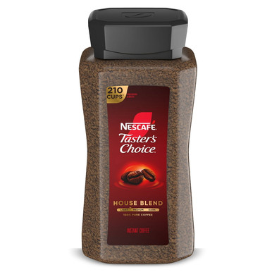 Nescafe Taster's Choice House Blend Instant Coffee, Light-Medium Roast, 14 oz Jar, 210 Cups, Kosher