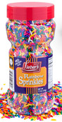 Lieber's Rainbow Sprinkles Tasty Colorful, Jimmies Are A Great Dessert Topping For Cooking, Baking & Decorating Ice Cream, 11oz