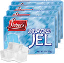 Lieber's Clear Unflavored Jello, Easy to Prepare, Certified Kosher, 3 oz (Pack of 4)