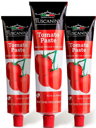 Tuscanini Tomato Paste Tube, 7.5oz, Made with Premium Italian Tomatoes (pack of 3)