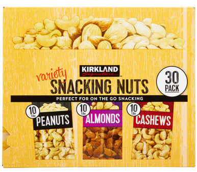 Kirkland Signature Snacking Nuts, Variety Pack, 1.6 oz, 30 count