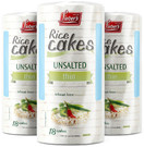 Lieber's Rice Cakes Unsalted Rice Cakes, Thin Cakes, Gluten Free, Wheat Free, Vegan, (3-Pack)