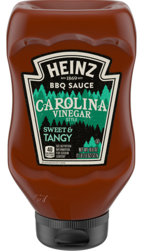 Heinz Carolina Vinegar Style Sweet & Tangy BBQ Sauce, 18.6 oz Bottle