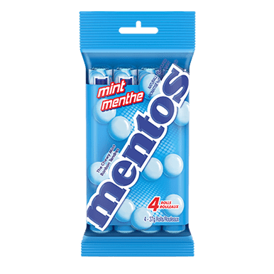 Mentos Chewy Mint Candy Roll Mint, 14 Pieces (Pack of 4) (Imported from Israel)