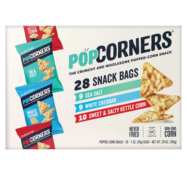 PopCorners Popped Corn Snack, Variety Pack, 1 oz, 28 count