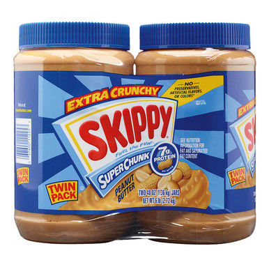 Skippy Peanut Butter, Super Chunk, 48 oz, 2 Count