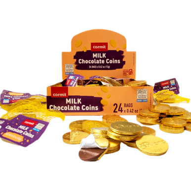Carmit Milk Chocolate Gold Coins, 24 Count