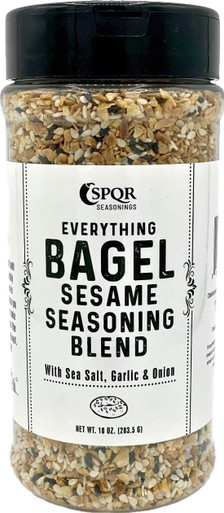 SPQR Seasonings Everything Bagel Seasoning Blend Original Delicious Blend of Sea Salt and Spices Dried Minced Garlic Onion Flakes, 10 oz