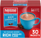 Nestle Hot Chocolate Packets, Hot Cocoa Mix, No Sugar Added and Fat Free, 30 Count