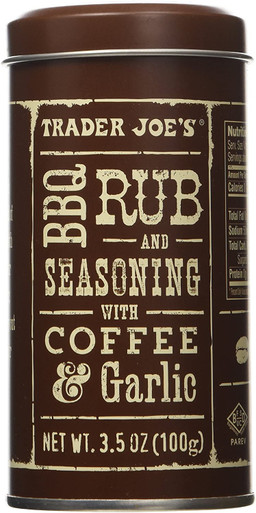 Trader Joe's BBQ Rub and Seasoning with Coffee & Garlic, 3.5 oz