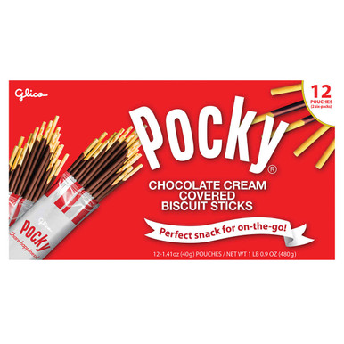 Pocky Chocolate Biscuit Stick, 1.41 oz, 12 Count