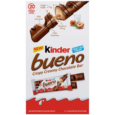 Kinder Bueno Bars, 1.5 oz, 20 Count