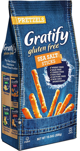 Gratify Gluten Free Pretzels Sea Salt Sticks, 10.5 oz