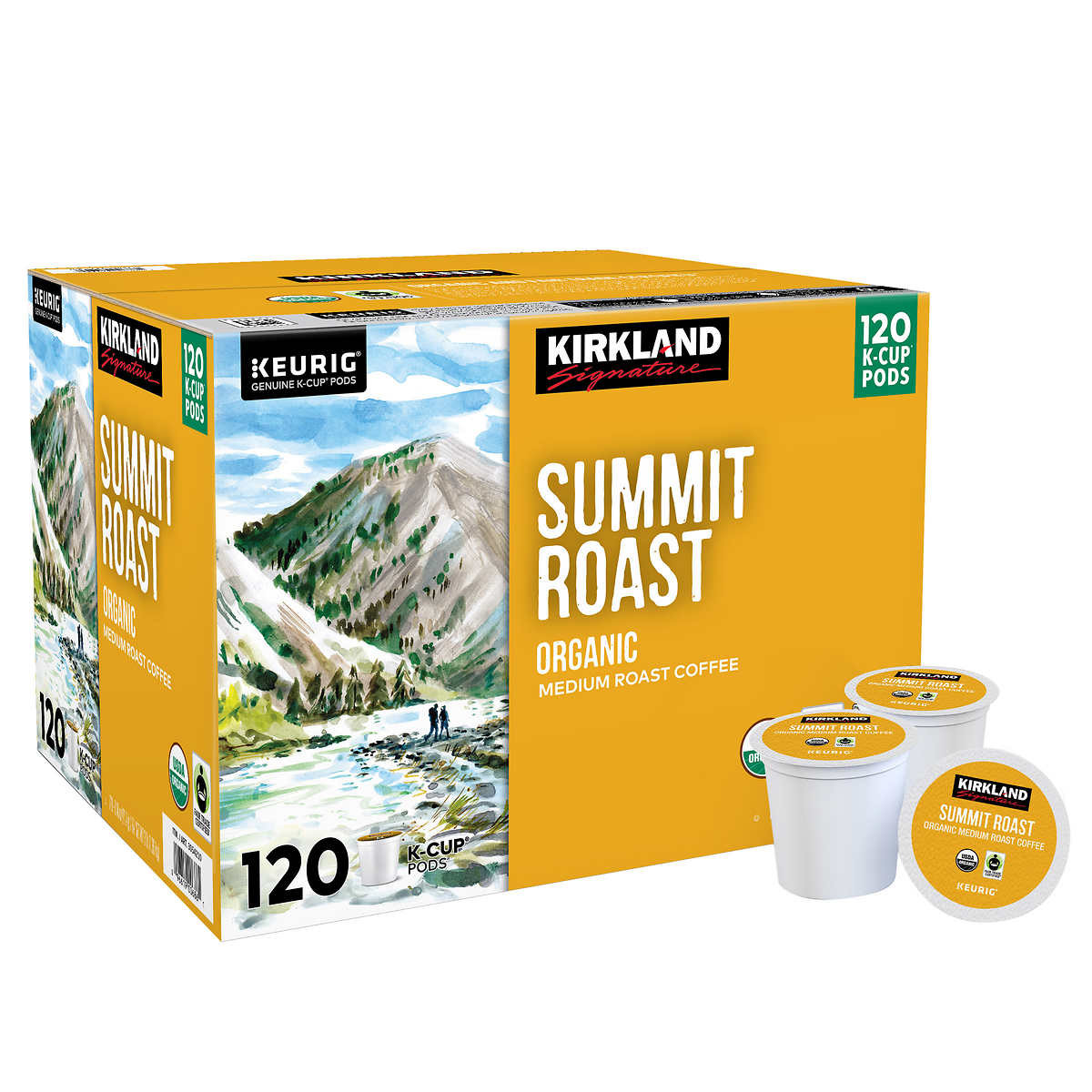 Kirkland Signature Coffee Organic Summit Roast K Cup Pod 120 Count Kirkland Signature Coffee Organic Summit Roast K Cup Pod 120 Count