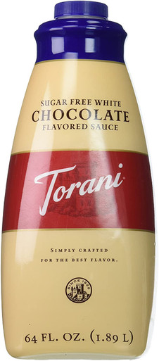 Torani Sugar Free White Chocolate Sauce, 64 Ounce
