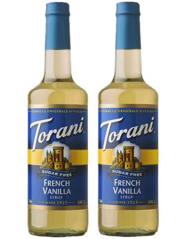 Torani Sugar Free French Vanilla Syrup, 25.4 Ounce (Pack of 2)