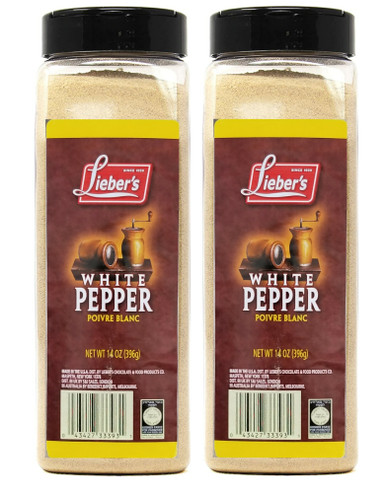 Lieber's White Pepper, 14 oz (Pack of 2)