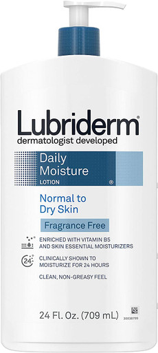 Lubriderm Daily Moisture Hydrating Unscented Body Lotion, 24 oz