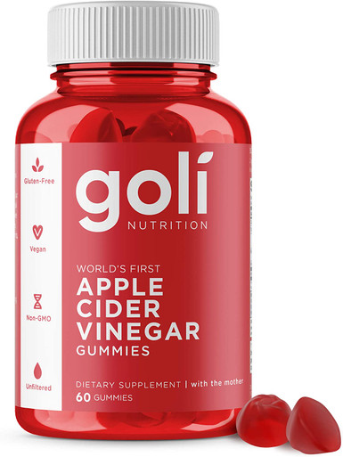 Goli Apple Cider Vinegar Gummy Vitamins, Gluten-Free, Vegan