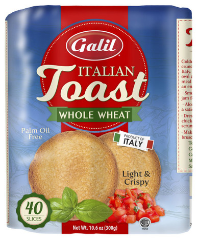 Galil Whole Wheat Italian Toast 40 Slices, 10.6 oz.