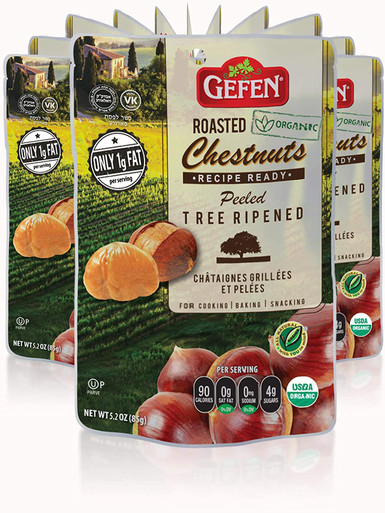 Gefen Organic Roasted Chestnuts, 5.2 oz (Pack of 12)
