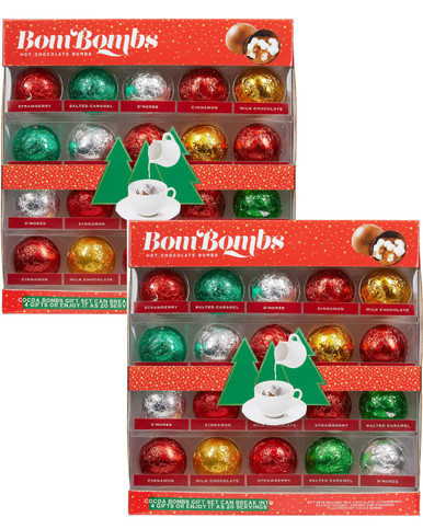 Bom Bombs Hot Chocolate Bombs, Variety Pack, 20 Count (Pack of 2)