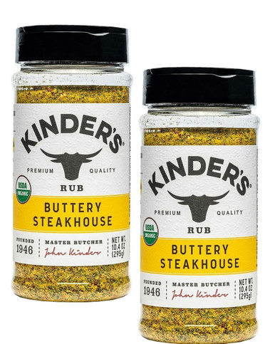 Kinder's Organic Buttery Steakhouse Rub, 10.4 oz (Pack of 2)