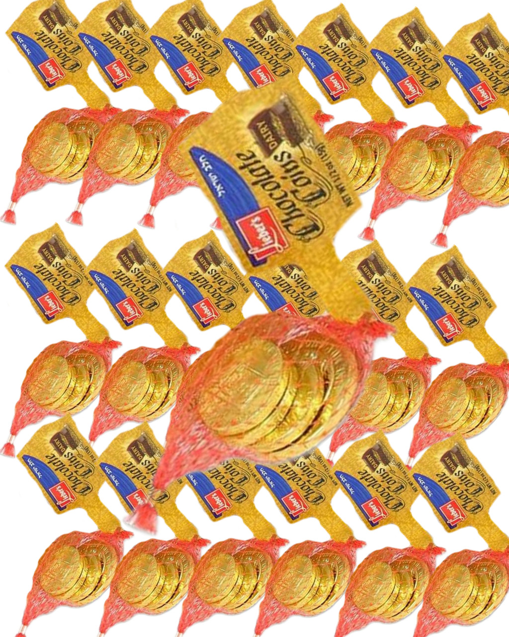 Hanukkah Milk Chocolate Gelt Coins, Chanukah Coin, 12 Bags - Whole