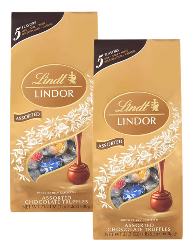 Lindt Lindor Assorted Chocolate Truffles, 21.2 oz (Pack of 2)