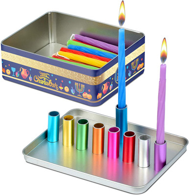 Colorful Kids Magnetic Hanukkah Menorah