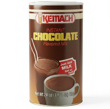 Kemach Instant Chocolate Mix, Hot or Cold Drink Mix, 24