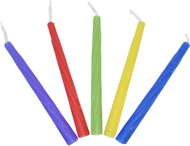Colorful Chanukah Candles for All 8 Nights of Hanukkah, 44 Count