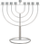 Hanukkah Wire Menorah, Silver Wireframe Design, Fits Standard Chanukah Candles